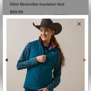ARIAT Dilon reversible insulated vest. 👢